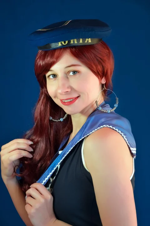 woman, sailor, pin-up, anchor