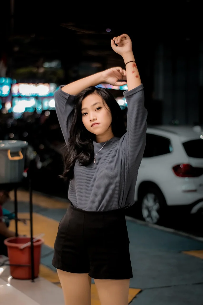 女孩, 肖像, 模特, 亚裔