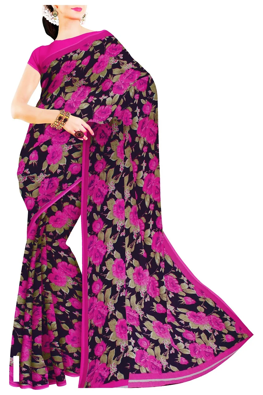 saree, indian, ethnic, clothing
