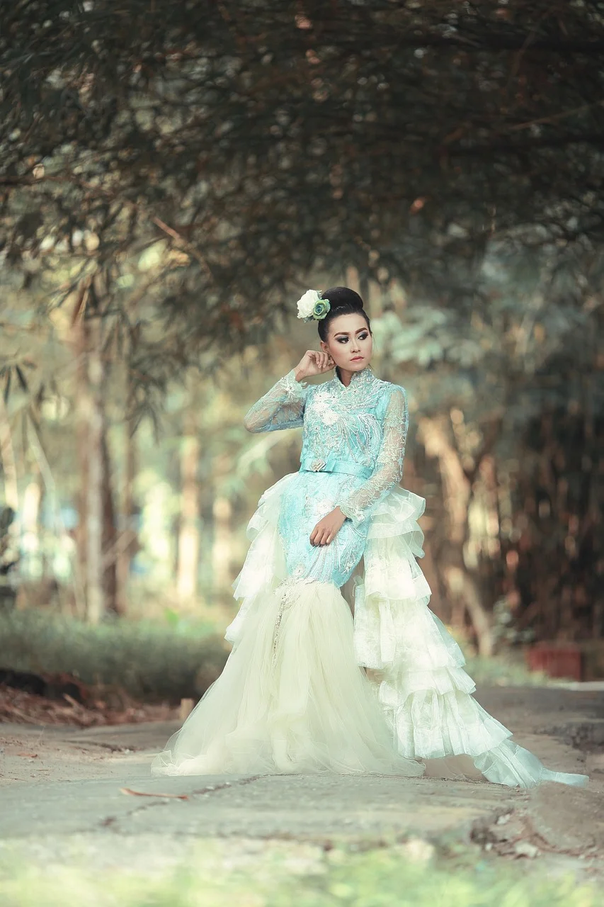 wedding dress, make up, model, woman