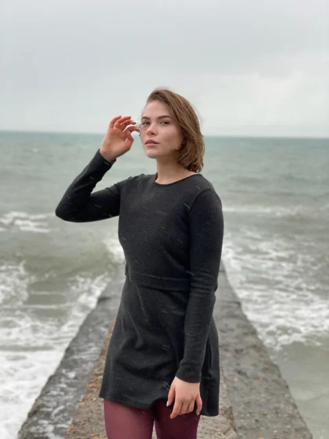 女人,模特,大海,海滩
