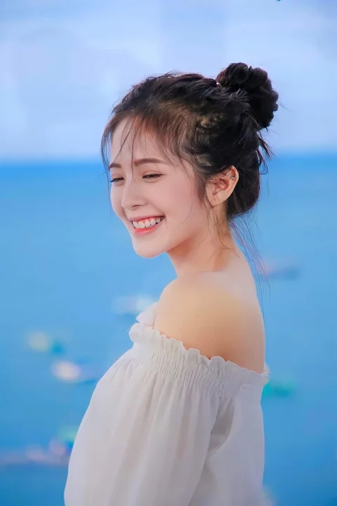 女人，大海，肖像，户外