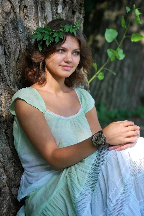 nymph, forest, nature, elf
