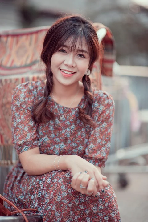 woman, portrait, model, smile