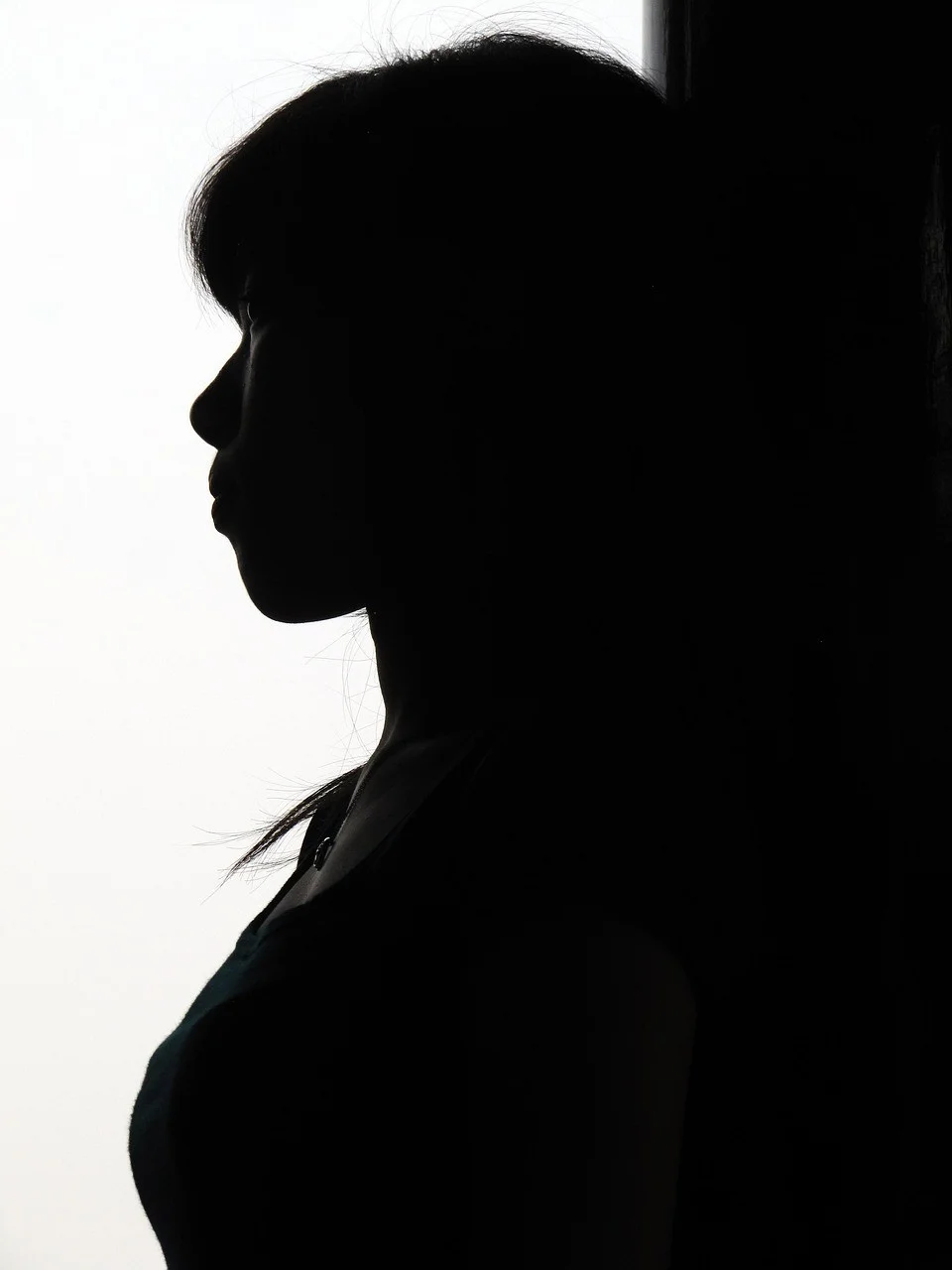 여성, 실루엣, 소녀, 모델