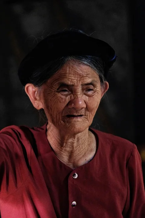 woman, elder, senior, face