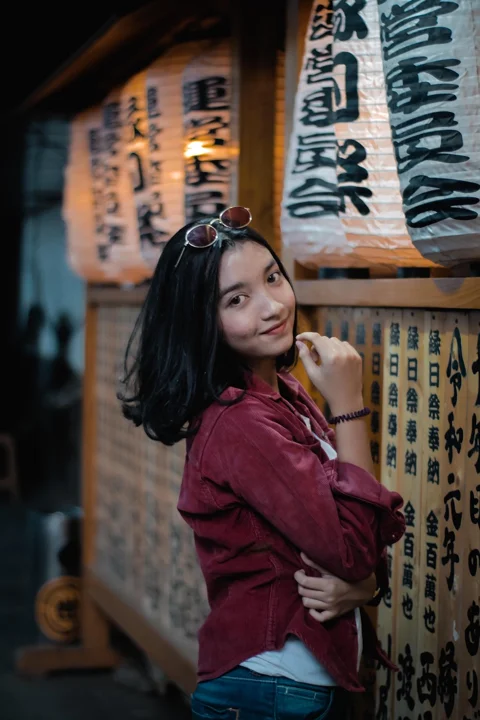 女孩, 肖像, 模特, 亚裔