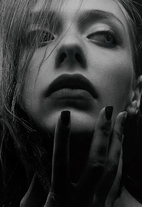 portrait, beautiful, woman, monochrome