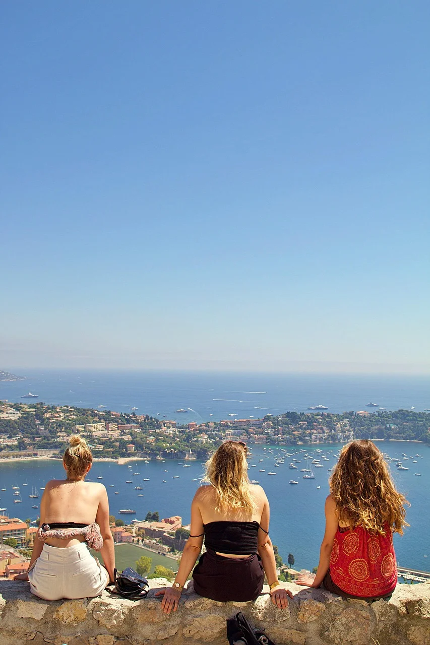 women, coast, outlook, view