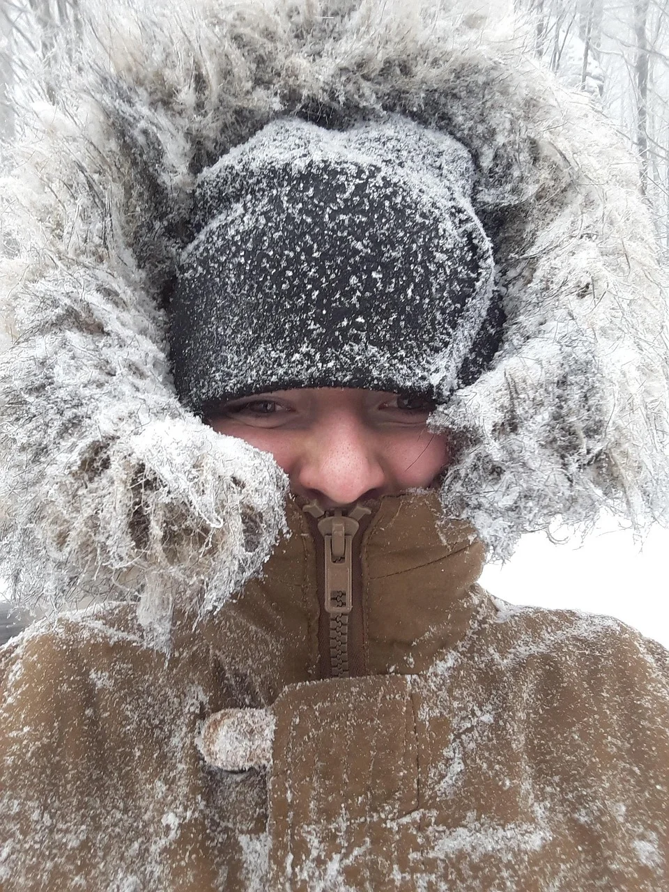 winter, the snow, flakes, girl