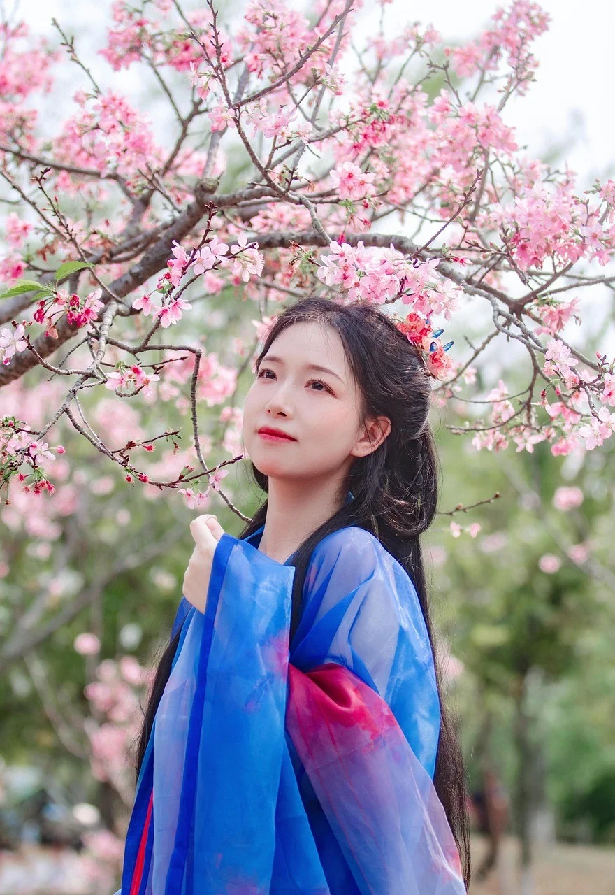 asian, woman, hanfu, portrait