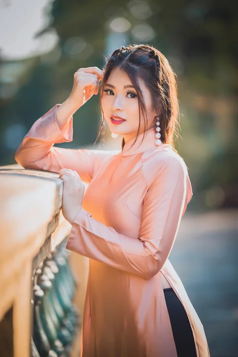 ao dai, asian, model, asian woman