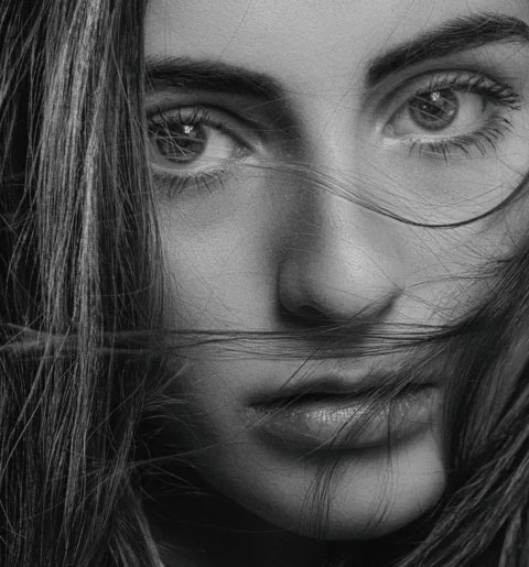 girl, face, model, retro