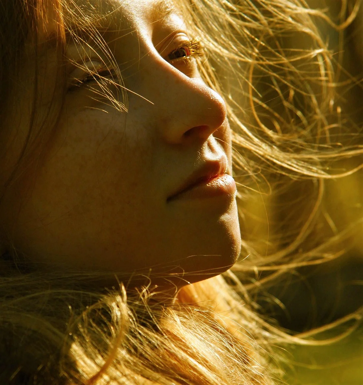 portrait, young lady, face, girl