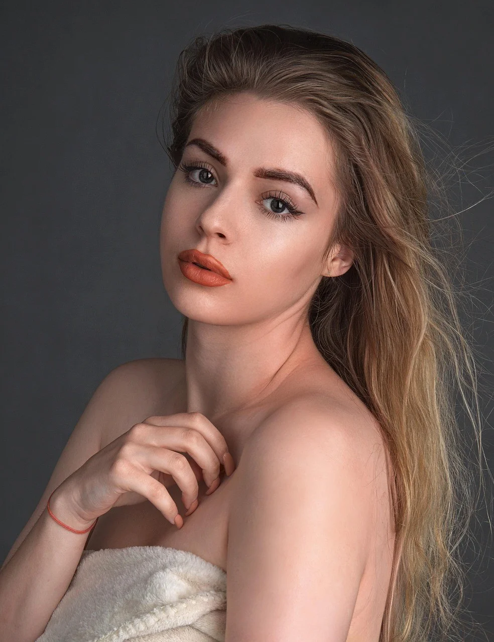 woman, blonde, portrait, model
