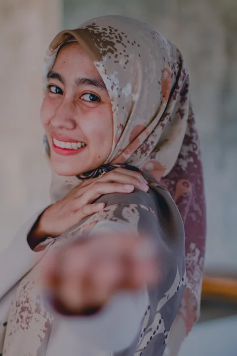 woman, model, portrait, hijab