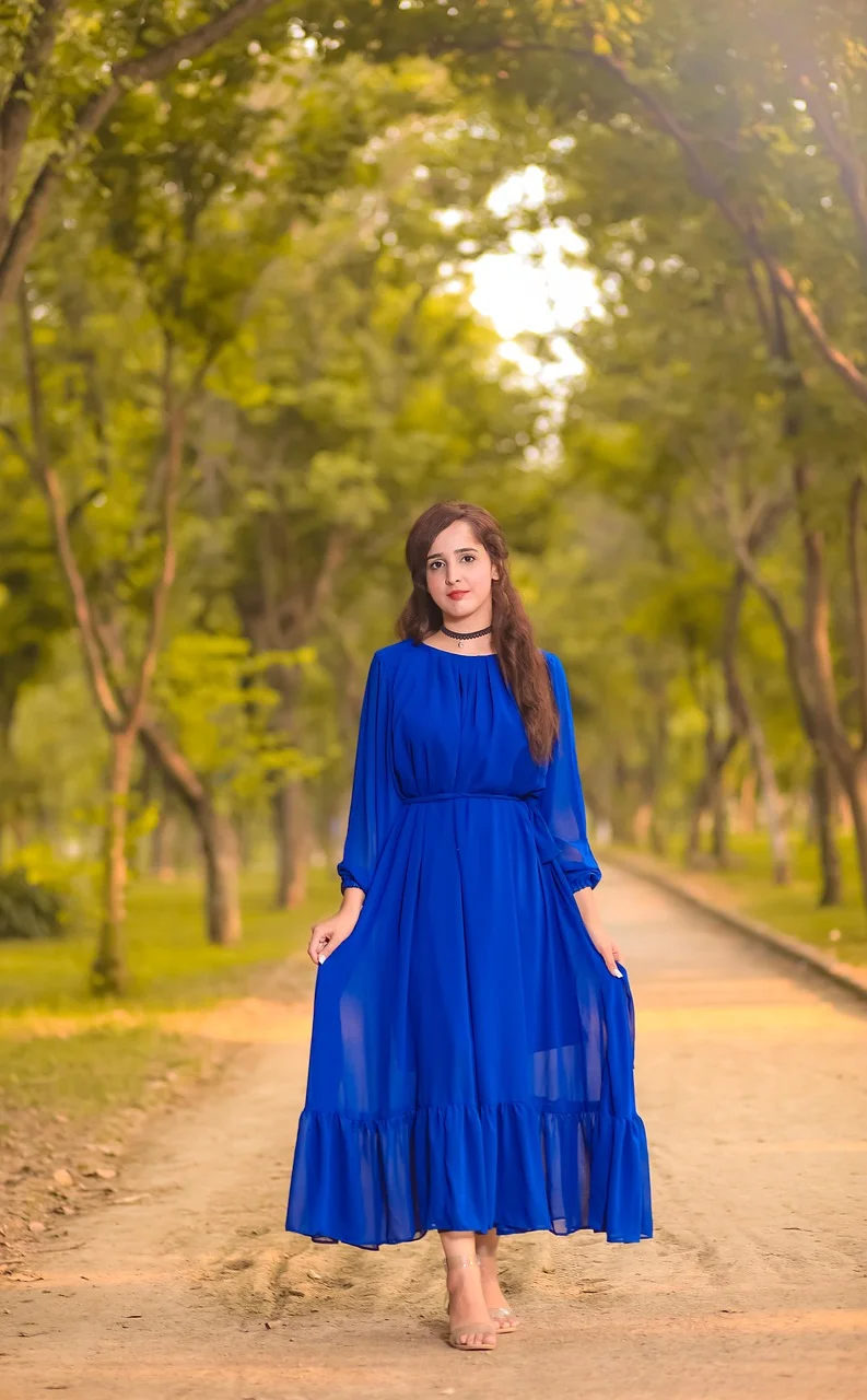 woman, model, dress, park