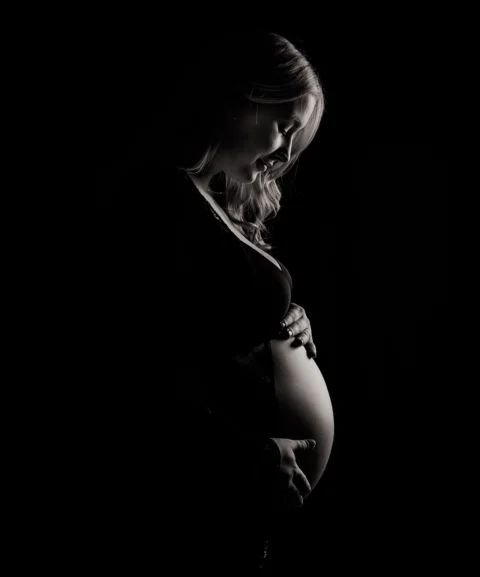 dark, black and white, people, girl