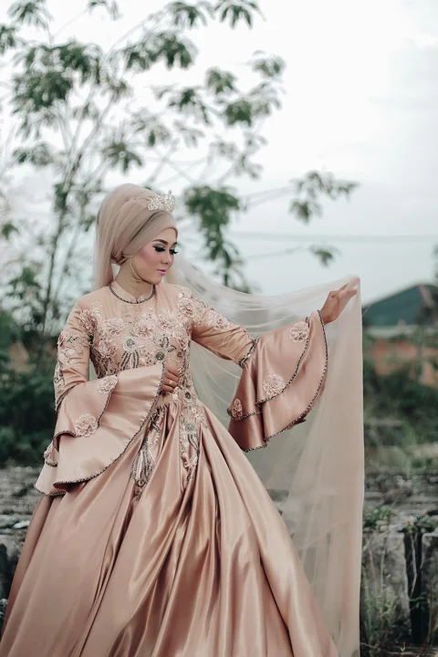 woman, dress, make up, veil