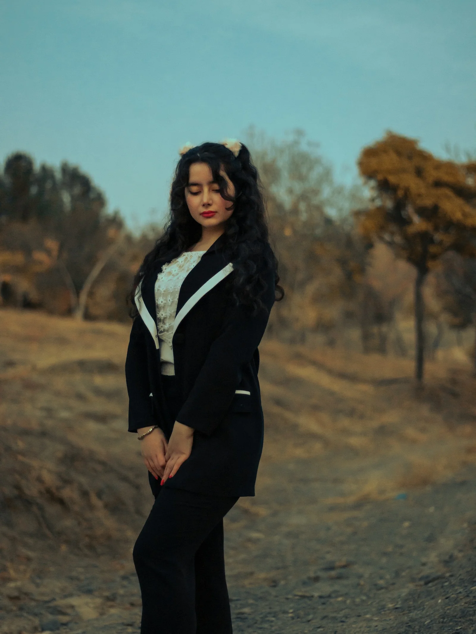 a person standing outside