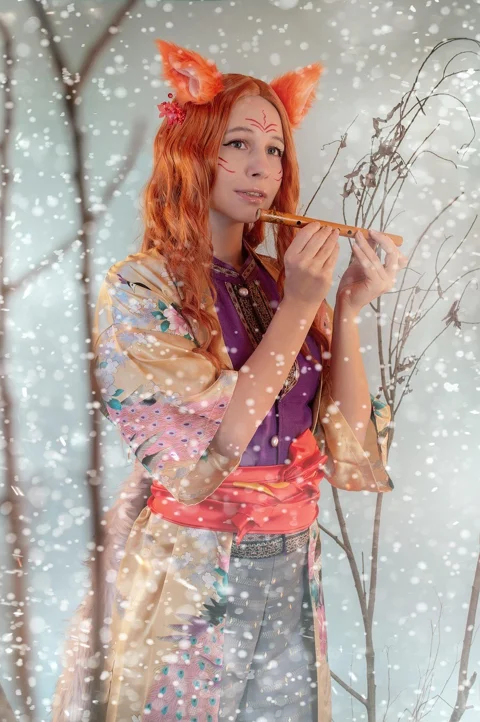 狐妖、角色扮演、女性、一隻狐狸