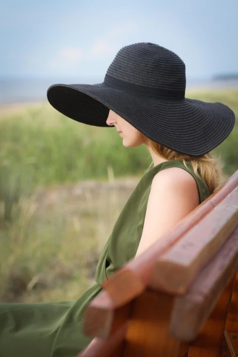 summer, woman, hat, fashion