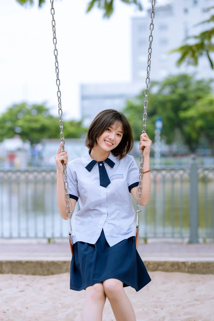 girl, student, asian, uniform