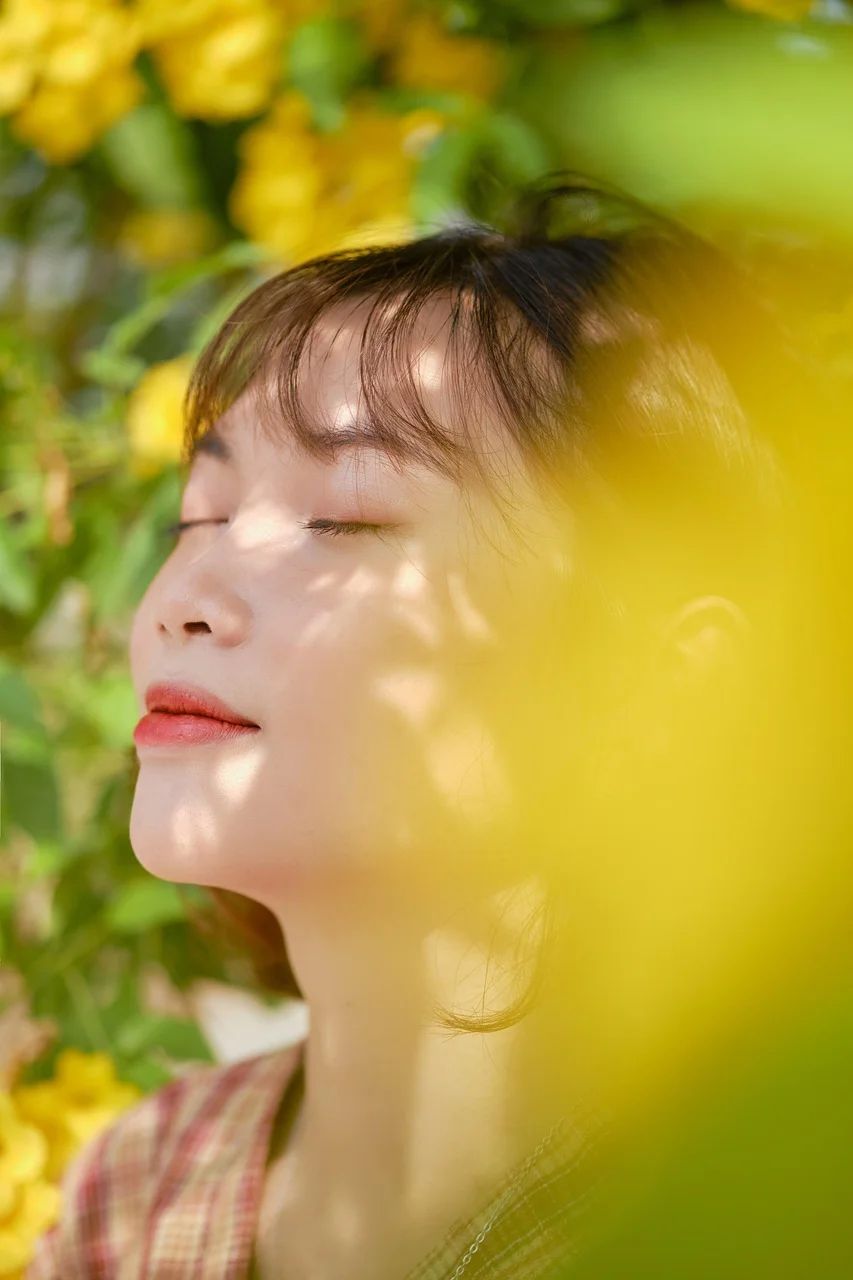 女性, 肖像, 花园, 自然
