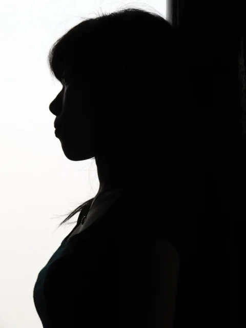 여성, 실루엣, 소녀, 모델