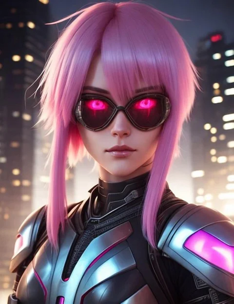 女人，赛博朋克，朋克，角色肖像
