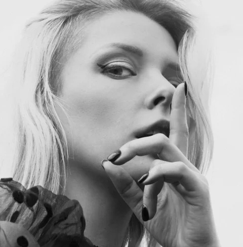 portrait, woman, quiet, retro