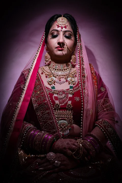 bride, lehanga, woman, portrait