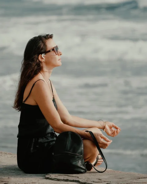女人、海灘、峇里島、海浪