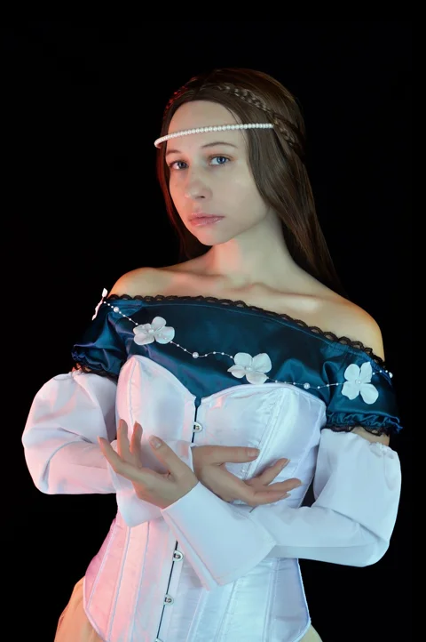 女子、戲服、中世紀、文藝復興