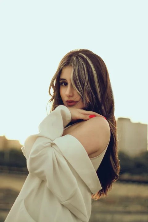 a woman posing for a picture