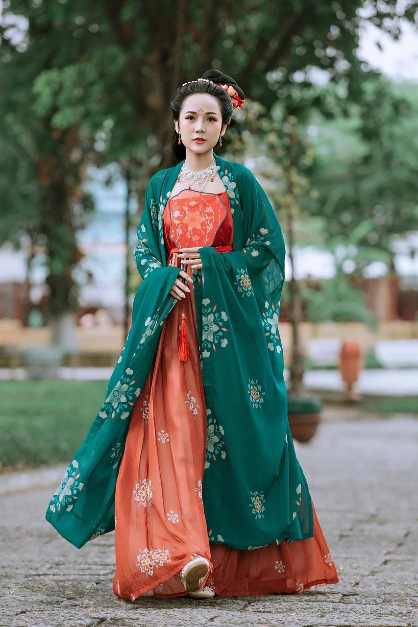 fashion, woman, chinese dress, ancient