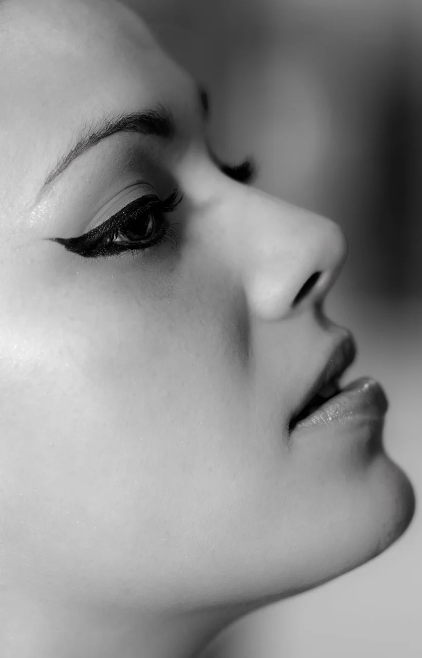 black and white, person, woman, girl
