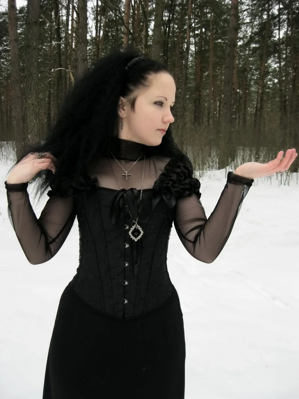 portrait, female, girl, gothic