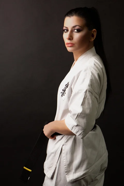 woman, model, karate, taekwondo