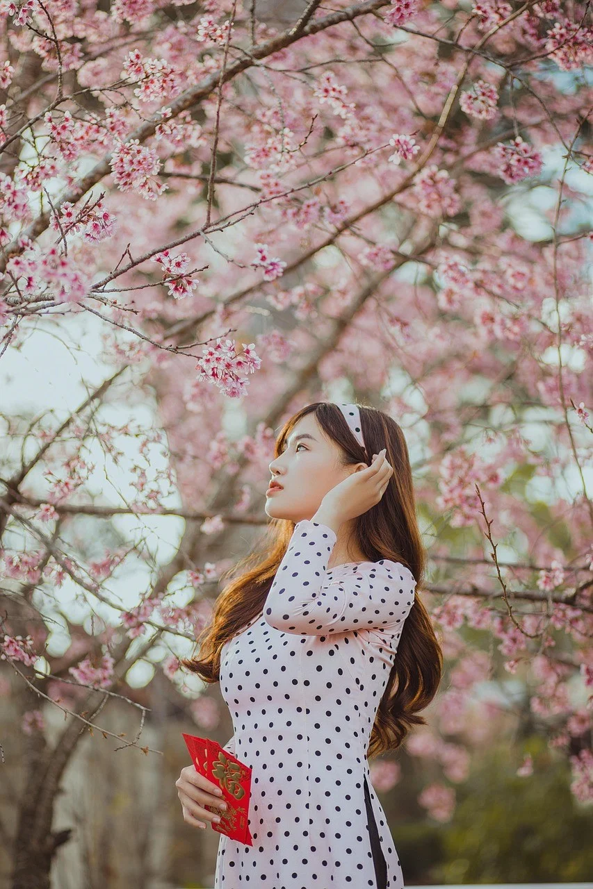 女人、春天、时尚、户外