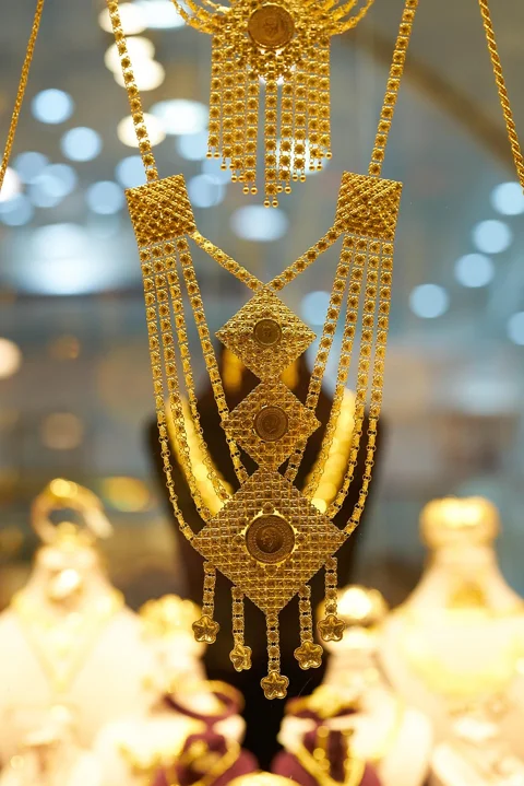 gold, necklace, expensive, yellow