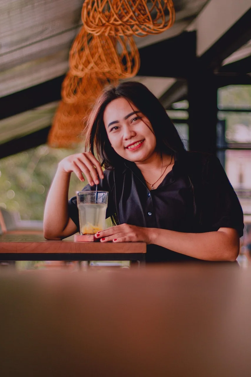 girl, drink, cafe, woman
