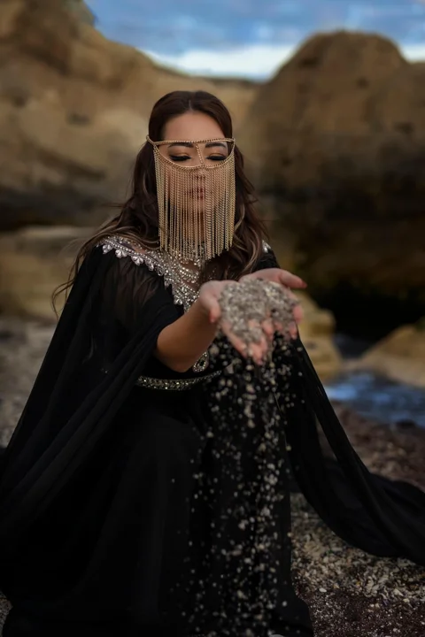 sand, rocks, arabian, woman