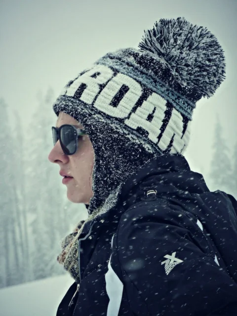 snow, ski, girl, winter