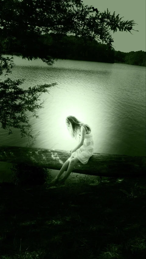 person, water, portrait, tree