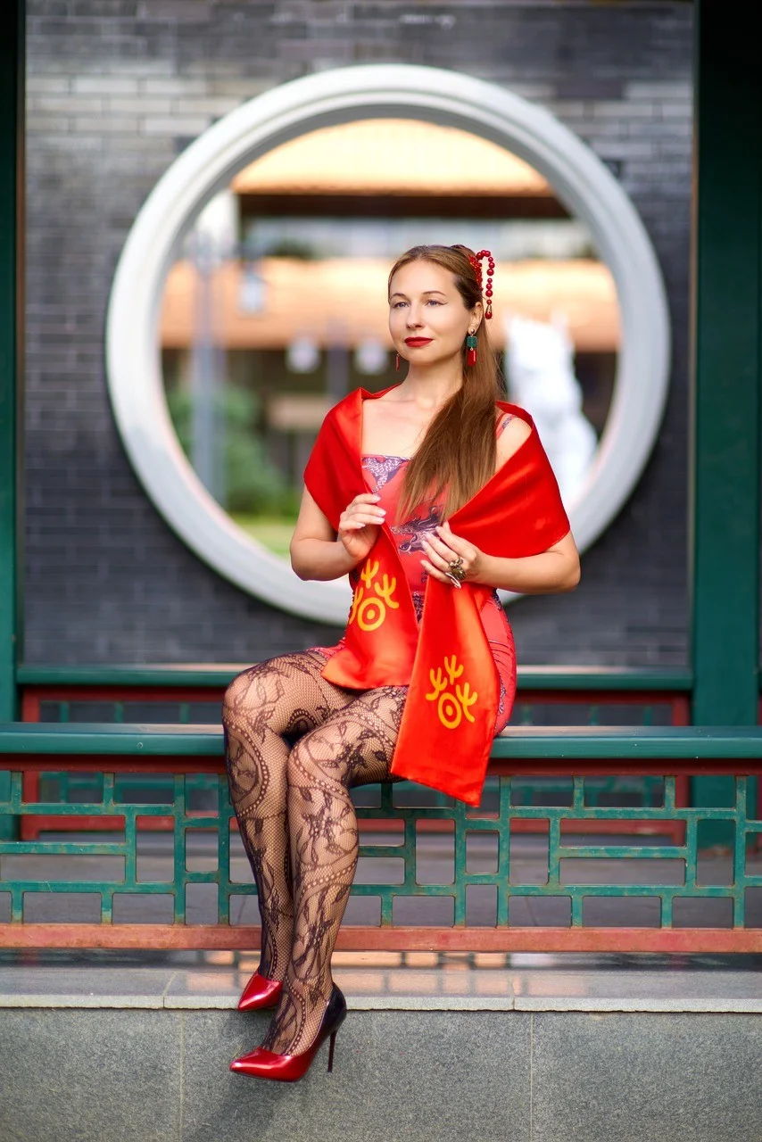 女性, 戶外, 公園, 華民