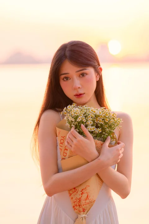 beauty, woman, flowers, bloom
