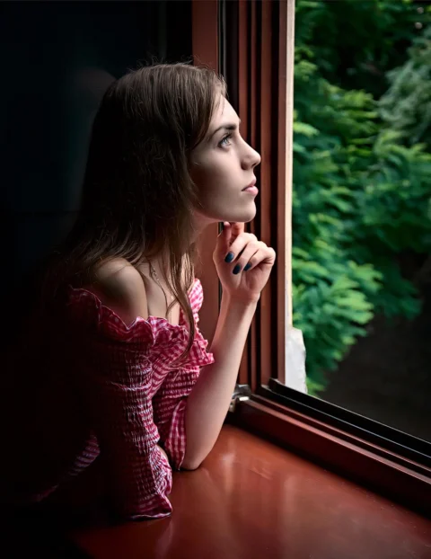 girl, window, beauty, cover
