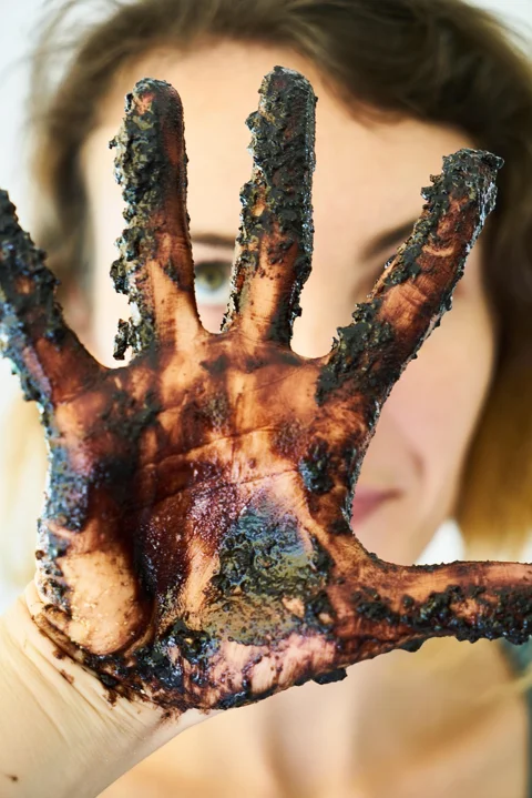 hands, chocolate, woman, youth