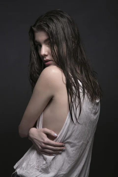 woman, brunette, model, portrait